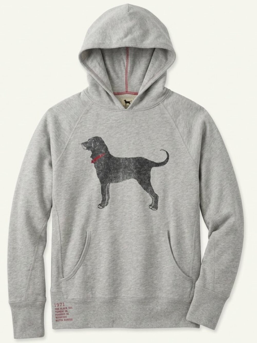 The Black Dog Classic Heavyweight Hoodie Grey XL